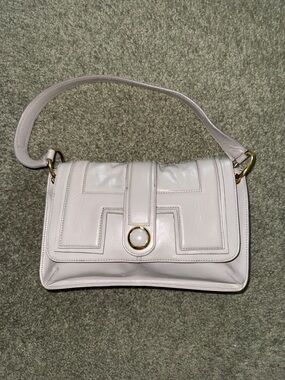 Kate Landry Gray Faux Leather Small Shoulder Bag